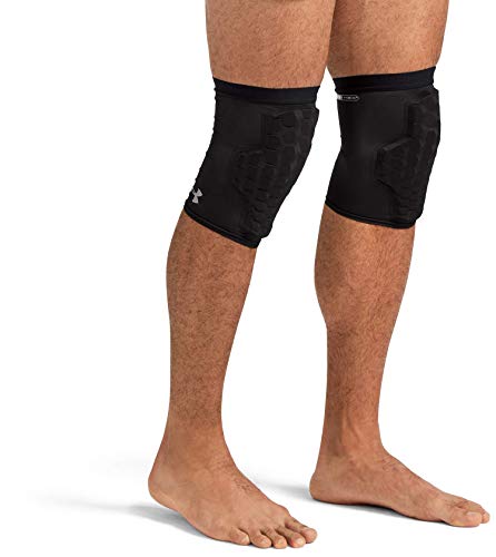 Under Armour Elbow / Knee / Shin Sleeve with Pads. Multipurpose Compression and HEX Padding for Protection. Active Wear for Basketball, Football, Tennis, Black, Adult - Medium (1 Pair)