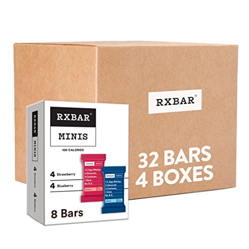 RXBAR Minis Protein Bars, 6g Protein, Gluten Free Snacks, Variety Pack (32 Bars)