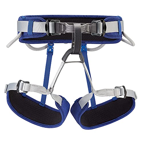 Petzl CORAX Harness - Versatile and Fully Adjustable Rock Climbing, Ice Climbing and Mountaineering Harness - Blue - Size 2